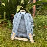 Zoey bonsai backpack Pink Pitstop Denim Backpack School Bag (Personalise)