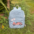 Zoey bonsai backpack Pink Pitstop Denim Backpack School Bag (Personalise)