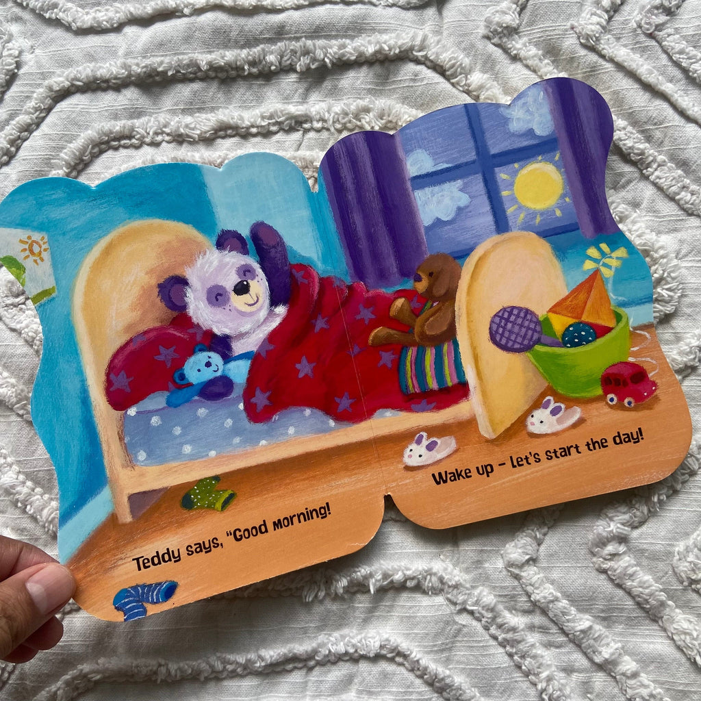 Zoey Books Teddy Bear Says Good Night + Wake Up Set of 2 Children's Book