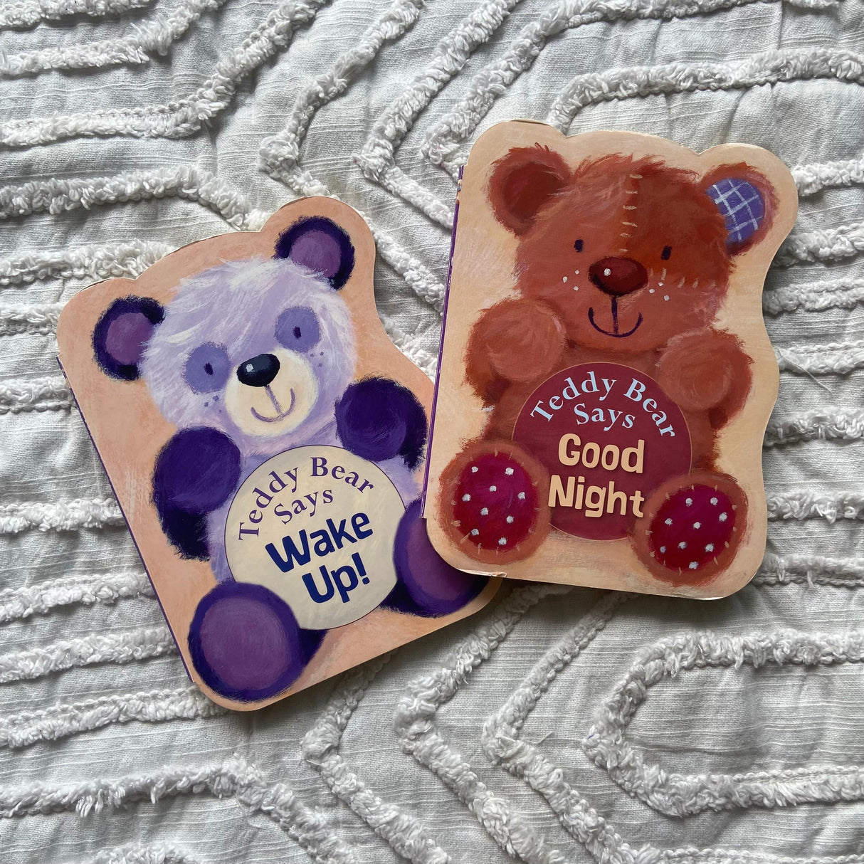 Zoey Books Teddy Bear Says Good Night + Wake Up Set of 2 Children's Book