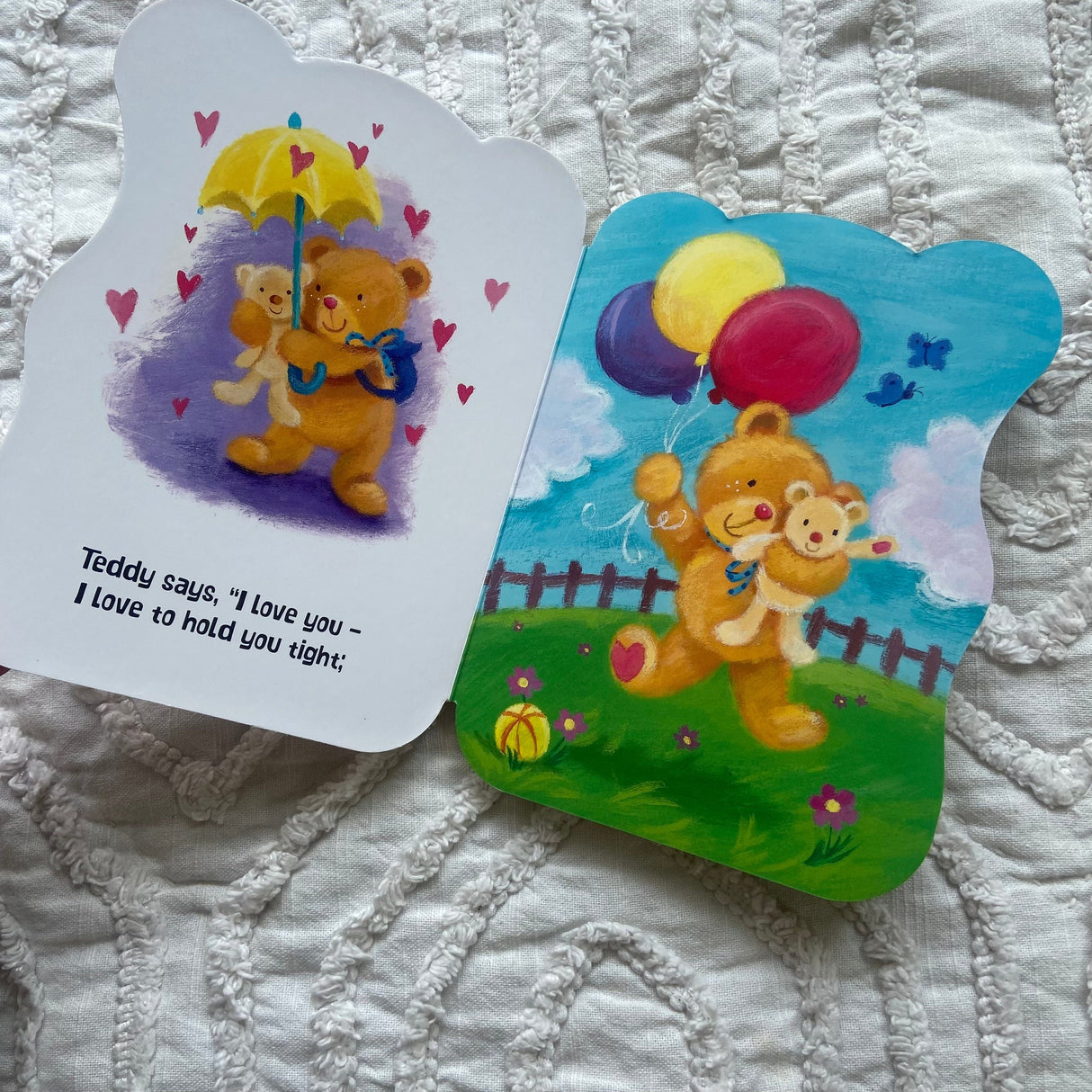 Zoey Books Teddy Bear says I Love You + Let's Hug Set of 2 Books