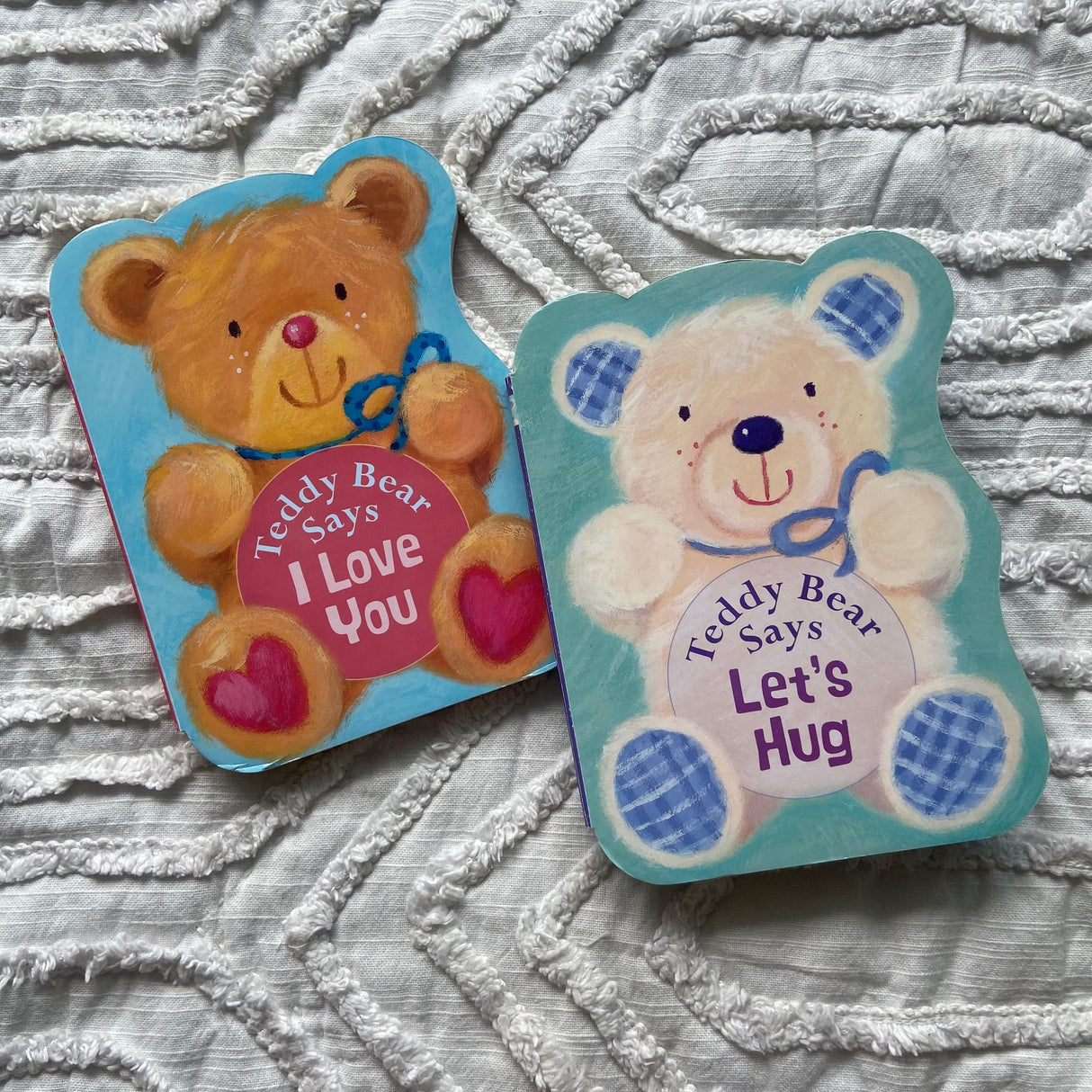 Zoey Books Teddy Bear says I Love You + Let's Hug Set of 2 Books