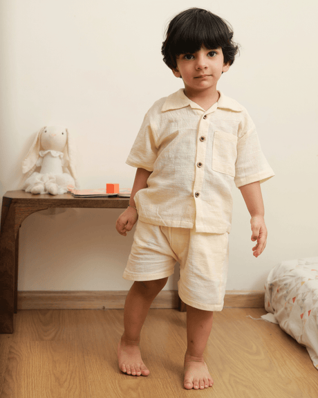 Zoey co-ord set Buttercream Cotton Co-ord Set (Loungewear for Babies)