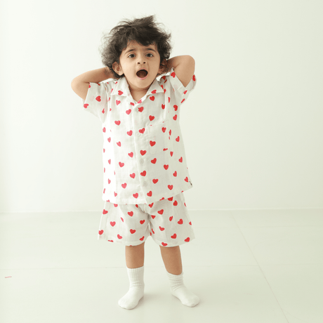 Zoey co-ord set For My Sweetheart Muslin Co-ord Set (Loungewear for Babies)