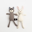 Zoey Cotton Toy Kiko & Rumi - The Cuddly Bunny & Curious Racoon Toy