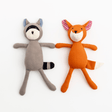 Zoey Cotton Toy Rumi & Fable - The Curious Racoon & Playful Fox Toy