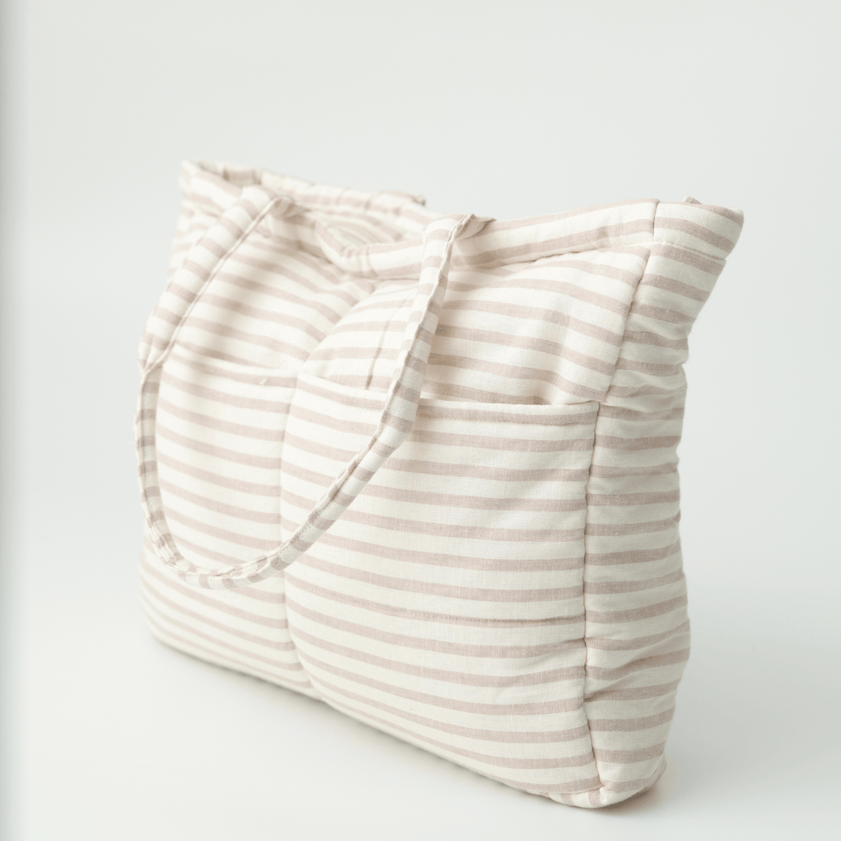 Zoey diaper bag Almond Stripe Tote Diaper Bag (100% Cotton)