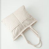 Zoey diaper bag Almond Stripe Tote Diaper Bag (100% Cotton)