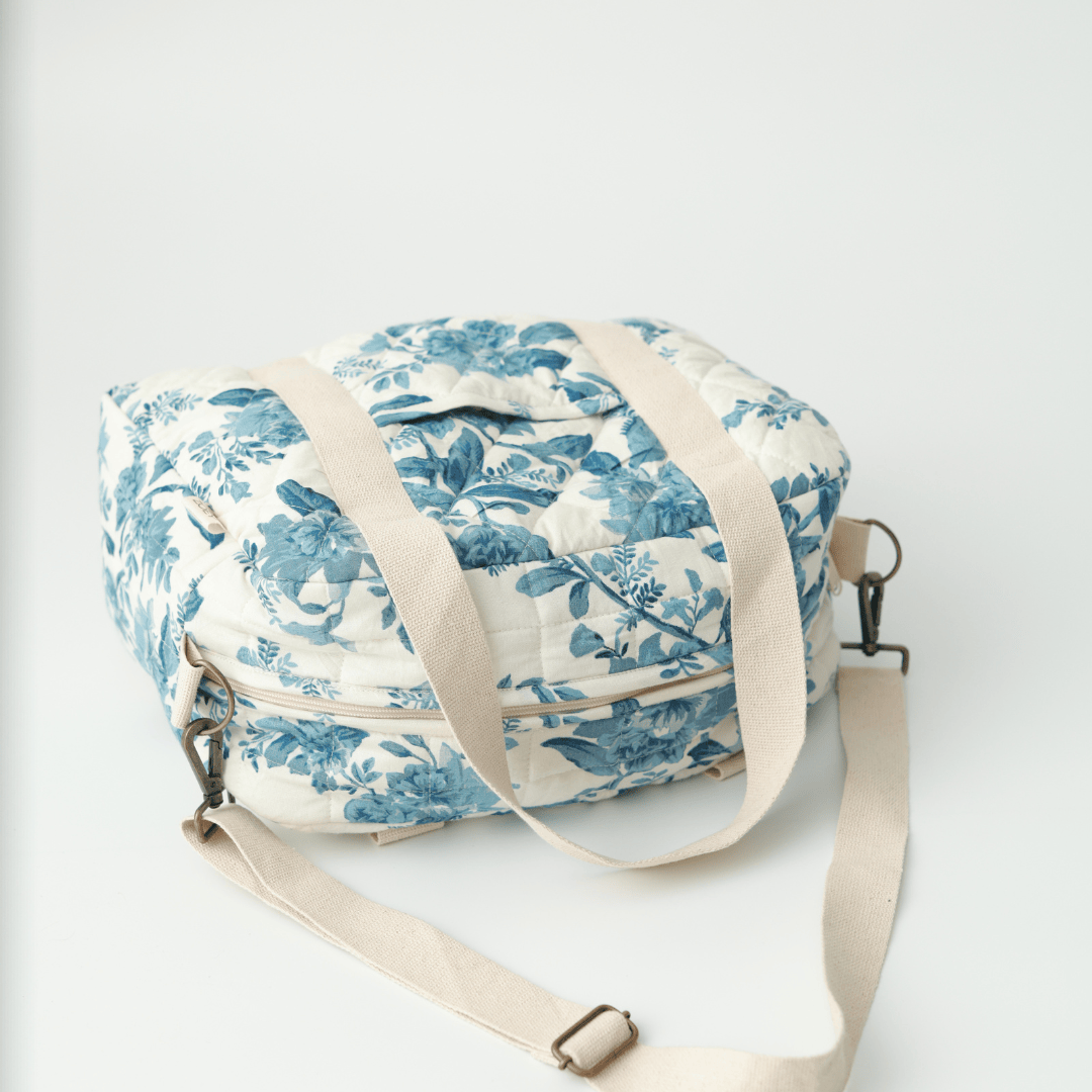 Zoey diaper bag Blue Reverie Quilted Diaper Bag (100% Cotton)