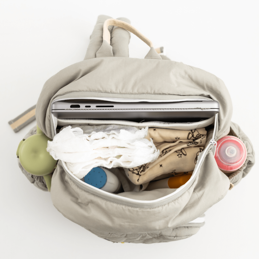 Cotton Cocoon Backpack (Laptop Diaper Bag)