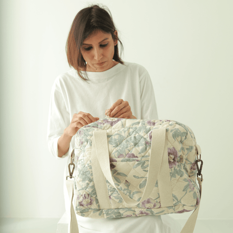Zoey diaper bag Garden Grace Quilted Diaper Bag (100% Cotton)
