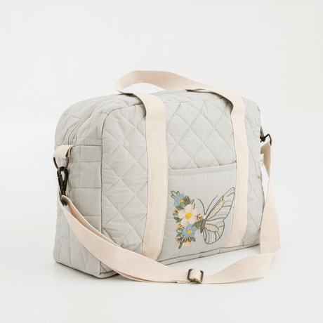 Zoey diaper bag Hand Embroidered Butterfly Flutter Diaper Bag