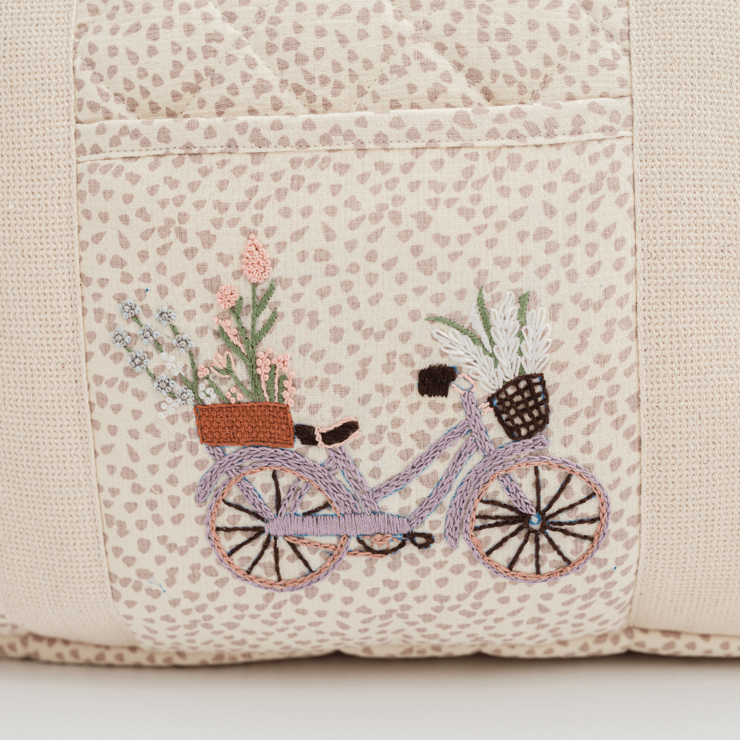 Zoey diaper bag Hand Embroidered Happy Trails Diaper Bag