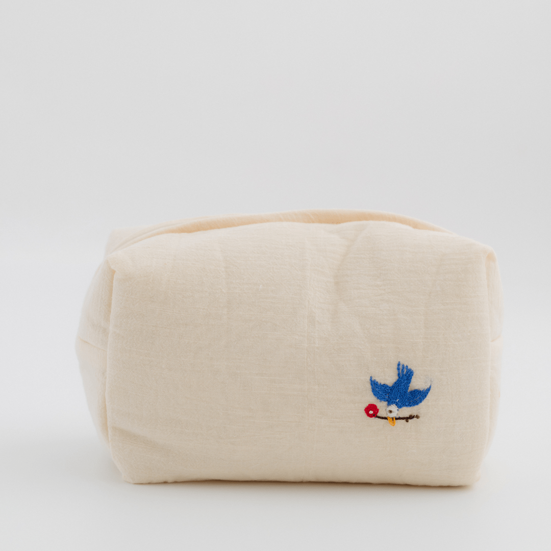 Zoey diaper bag Hand Embroidered Songbirds Perch Diaper Bag (Pure Cotton)
