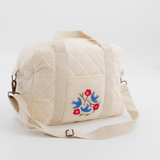 Zoey diaper bag Hand Embroidered Songbirds Perch Diaper Bag (Pure Cotton)