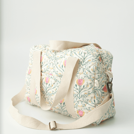 Zoey diaper bag Meadow Bloom Quilted Diaper Bag (100% Cotton)