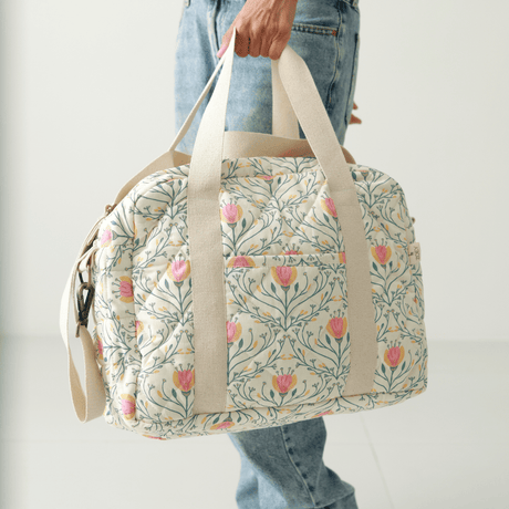 Zoey diaper bag Meadow Bloom Quilted Diaper Bag (100% Cotton)