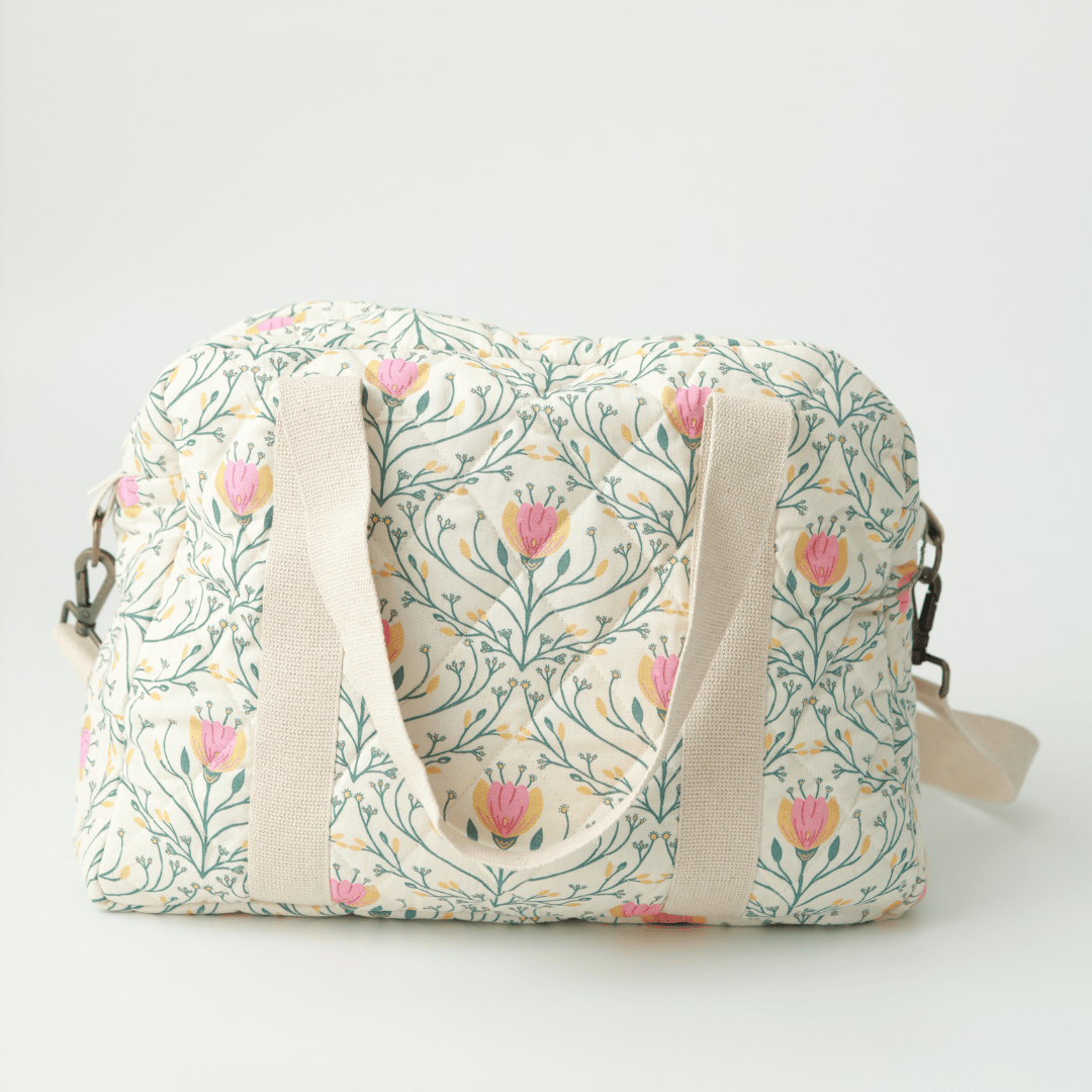 Zoey diaper bag Meadow Bloom Quilted Diaper Bag (100% Cotton)