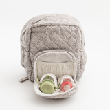Zoey diaper bag NatureNest Quilted Cotton Backpack (Laptop + Diaper Bag)