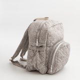 Zoey diaper bag NatureNest Quilted Cotton Backpack (Laptop + Diaper Bag)