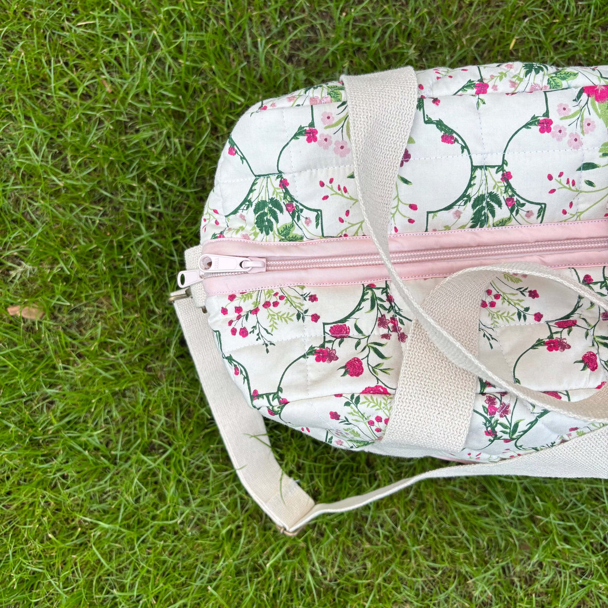 Zoey diaper bag Noira Rose Carryall Quilted Diaper Bag (100% Cotton)
