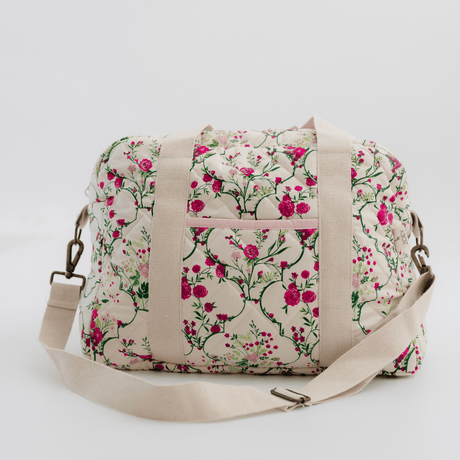 Zoey diaper bag Noira Rose Carryall Quilted Diaper Bag (100% Cotton)