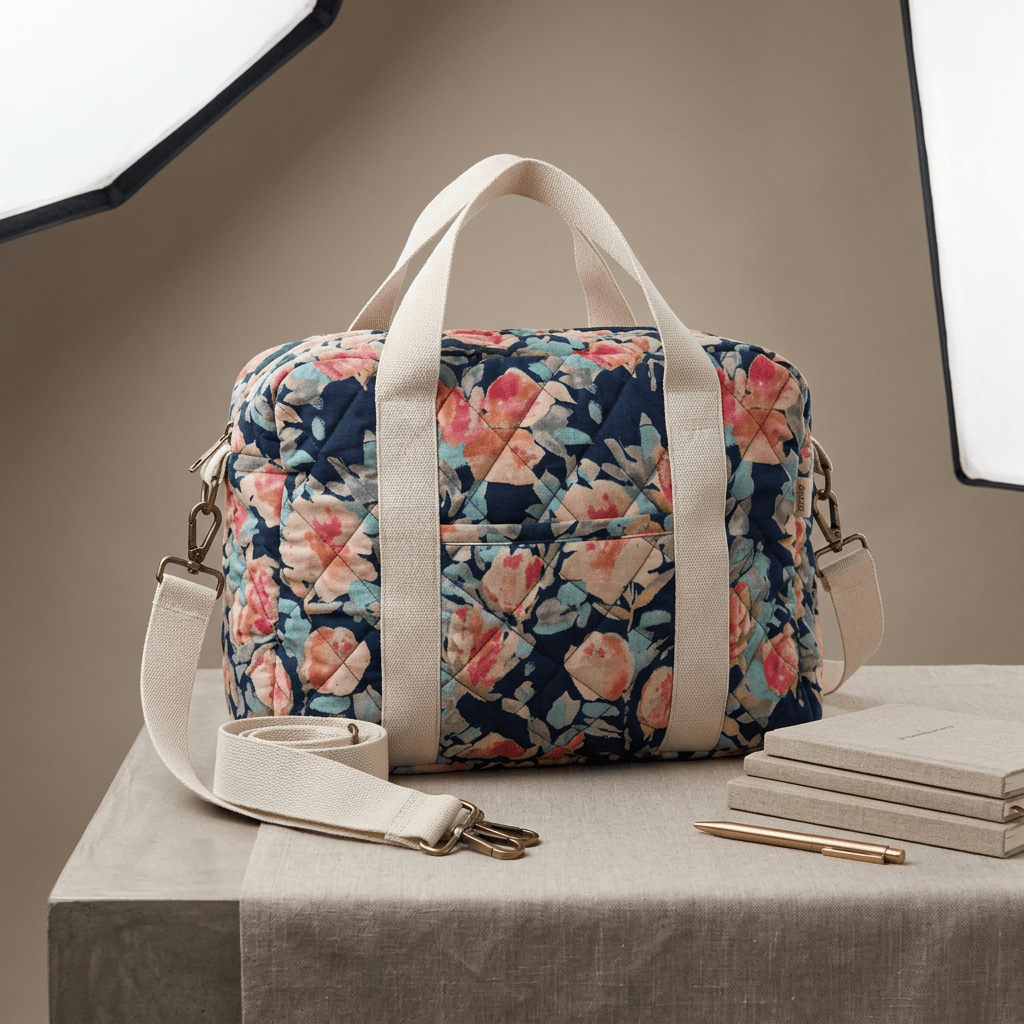 Zoey diaper bag Painted Garden Carryall Quilted Diaper Bag (100% Cotton)