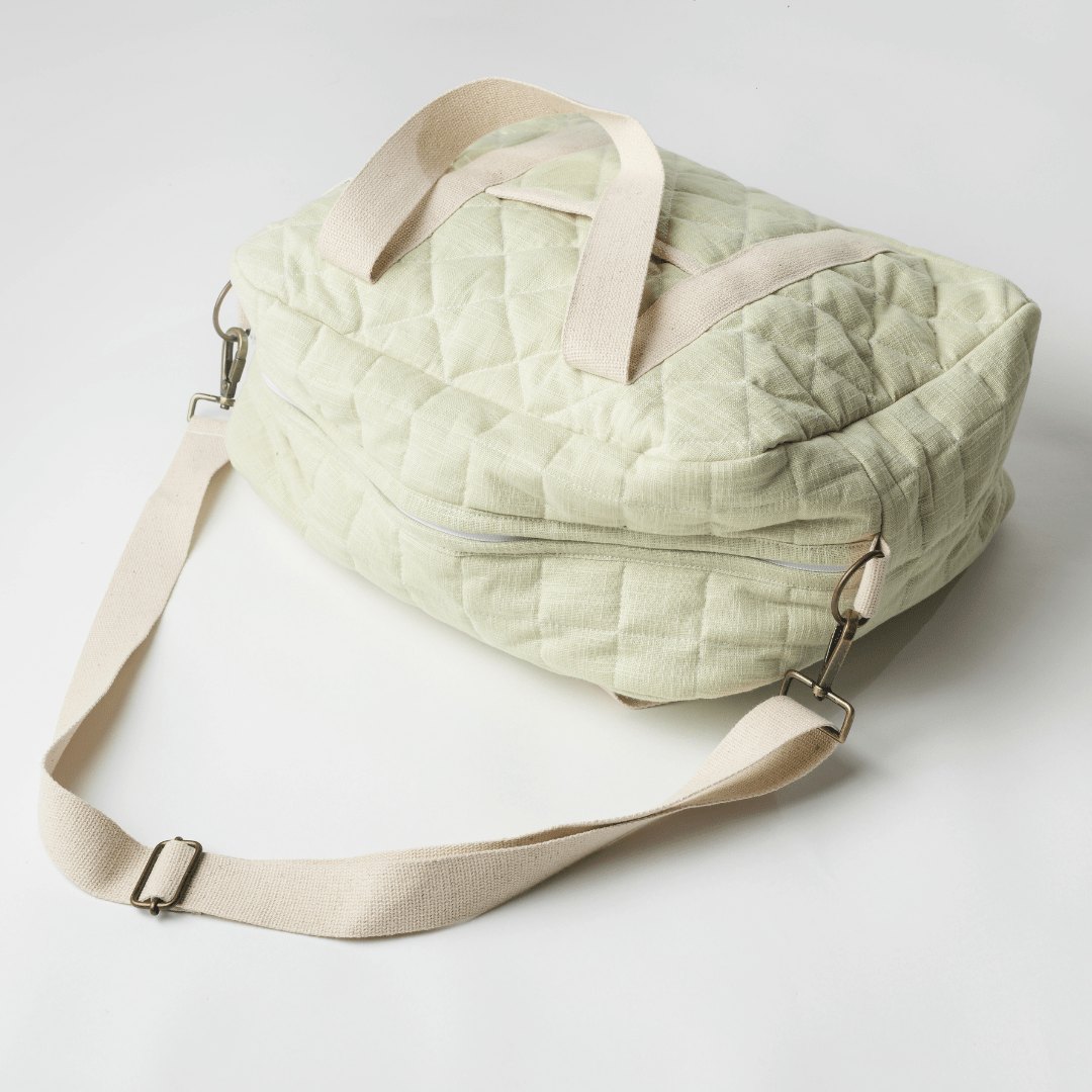 Zoey diaper bag Tea Green Quilted Diaper Bag (100% Cotton)