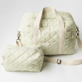 Zoey diaper bag Tea Green Quilted Diaper Bag (100% Cotton)