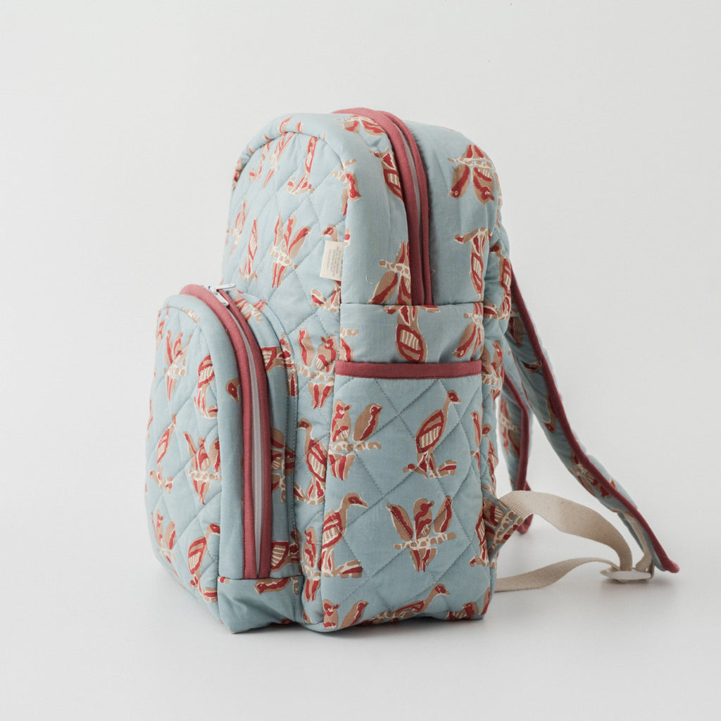 Zoey diaper bag The Nestling Bird Backpack Diaper Bag (100% Cotton with diamond Quilting)