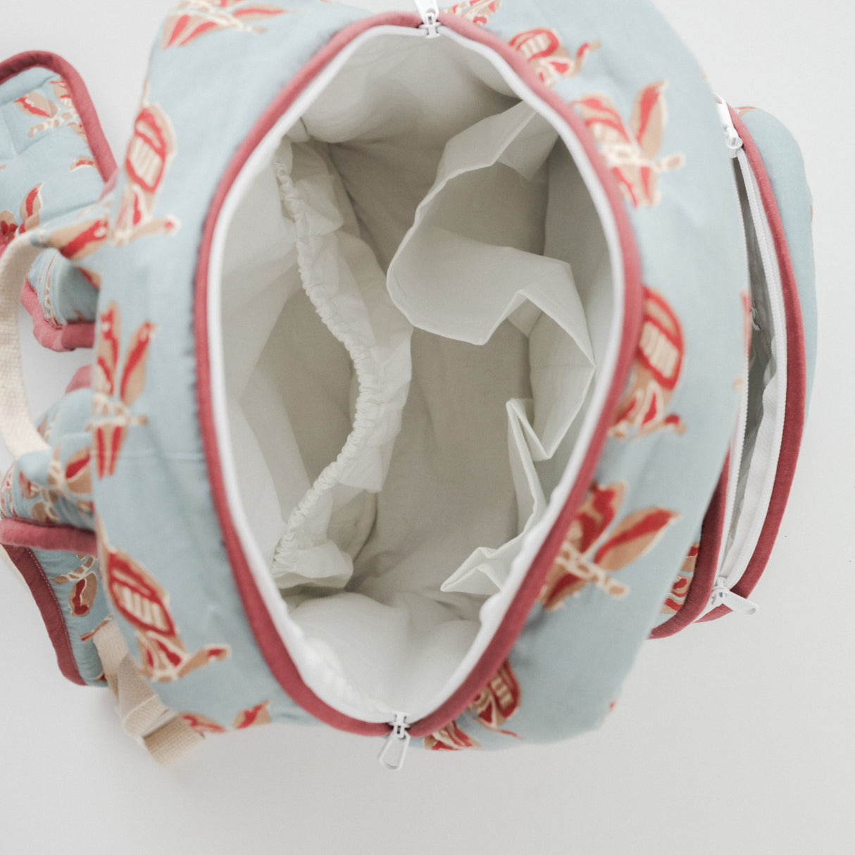 Zoey diaper bag The Nestling Bird Backpack Diaper Bag (100% Cotton with diamond Quilting)