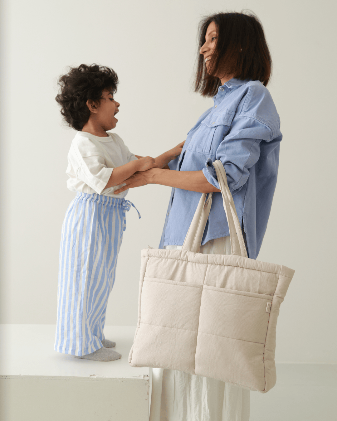 Zoey diaper bag Vanilla Tote Diaper Bag (100% Cotton)