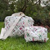 Zoey diaper bag With Toiletry Pouch Noira Rose Carryall Quilted Diaper Bag (100% Cotton)
