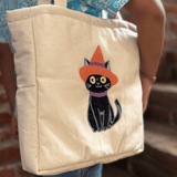 Zoey duffle bag Spooky Cat Halloween Tote Bag