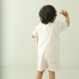 Zoey Dungarees Little Trunk Love Cotton Dungaree (Pink Stripes)