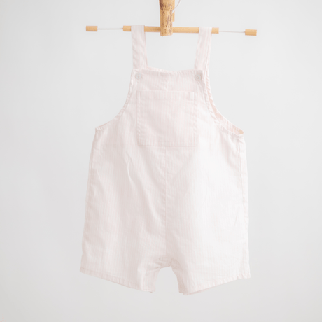 Zoey Dungarees Pink Pebble Cotton Dungaree (Pink Stripes)