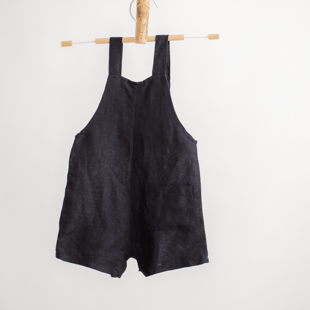 Zoey Dungarees Pocketful of Play Linen Cotton Unisex Dungaree (Black)