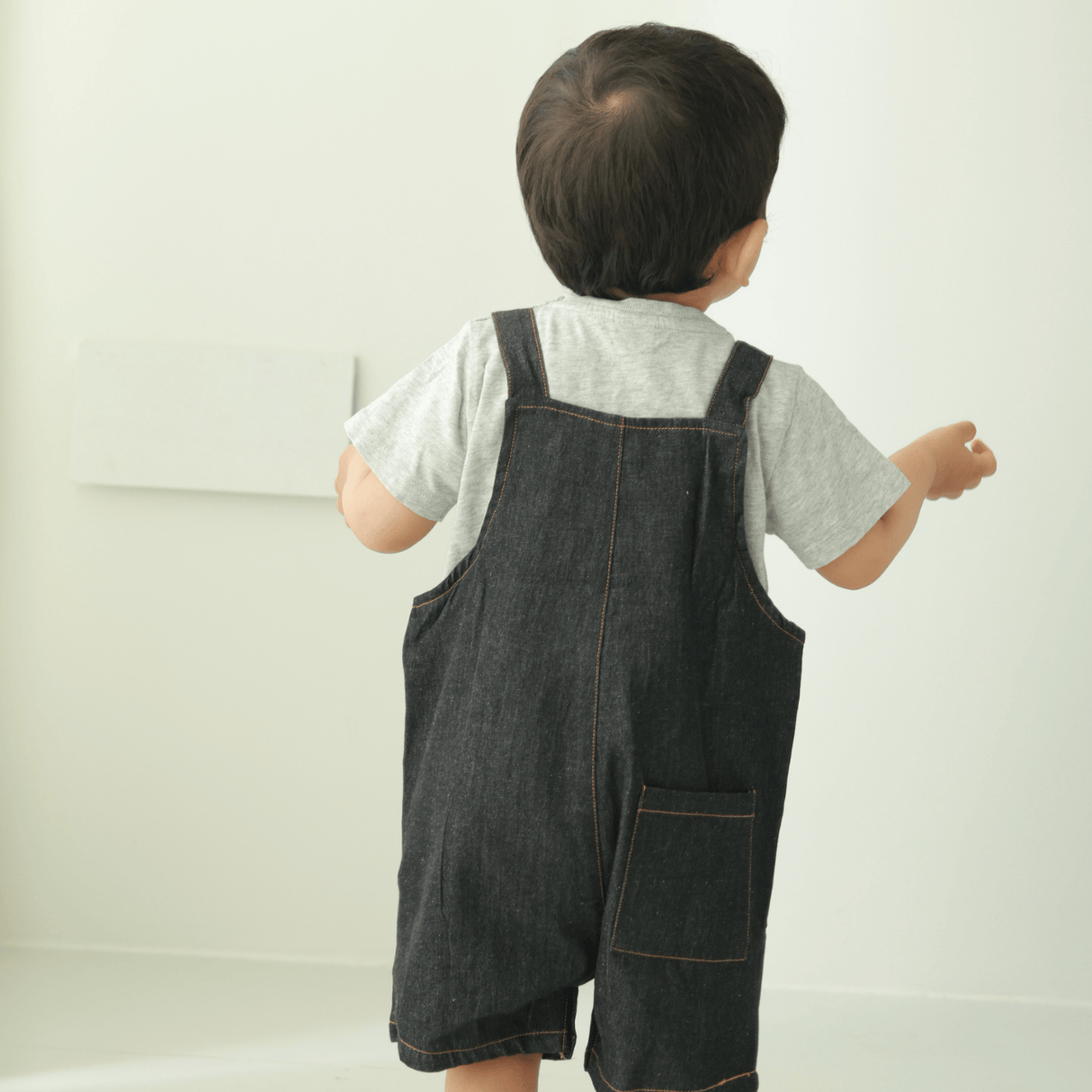 Zoey Dungarees Vroom Vroom Ride Denim Cotton Unisex Dungaree (Black)