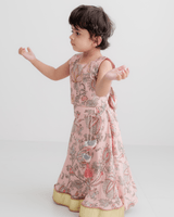 Zoey Ethnic Wear Blush Pink Paisley Cotton Lehenga Set for Girls - Limited Festive Edition