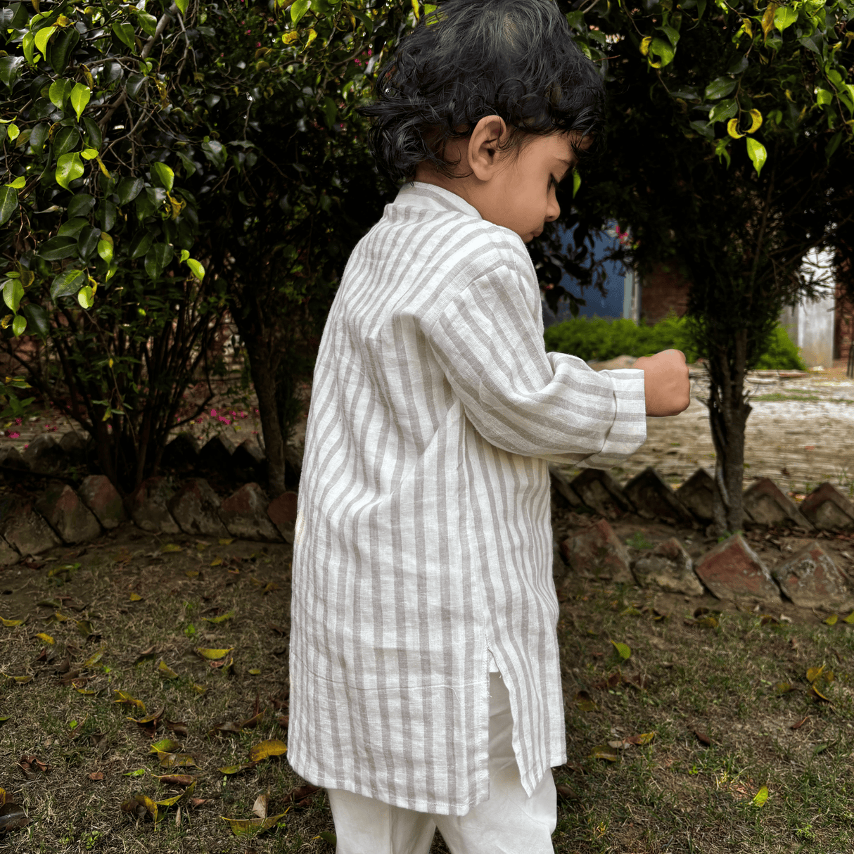 Zoey Ethnic Wear Handcrafted Motif Kurta Pajama Set for Kids