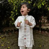 Zoey Ethnic Wear Handcrafted Motif Kurta Pajama Set for Kids