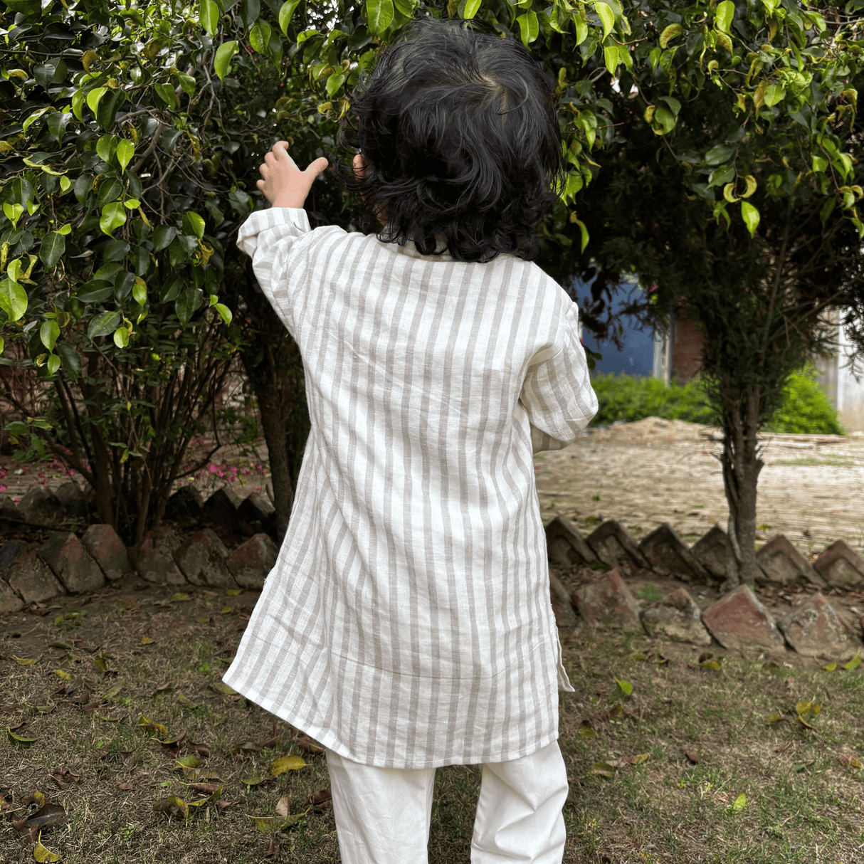 Zoey Ethnic Wear Handcrafted Motif Kurta Pajama Set for Kids