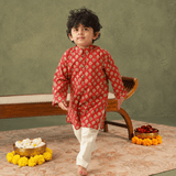 Zoey Ethnic Wear Rangrez Kurta Pajama Set for Kids- Limited Festive Edition