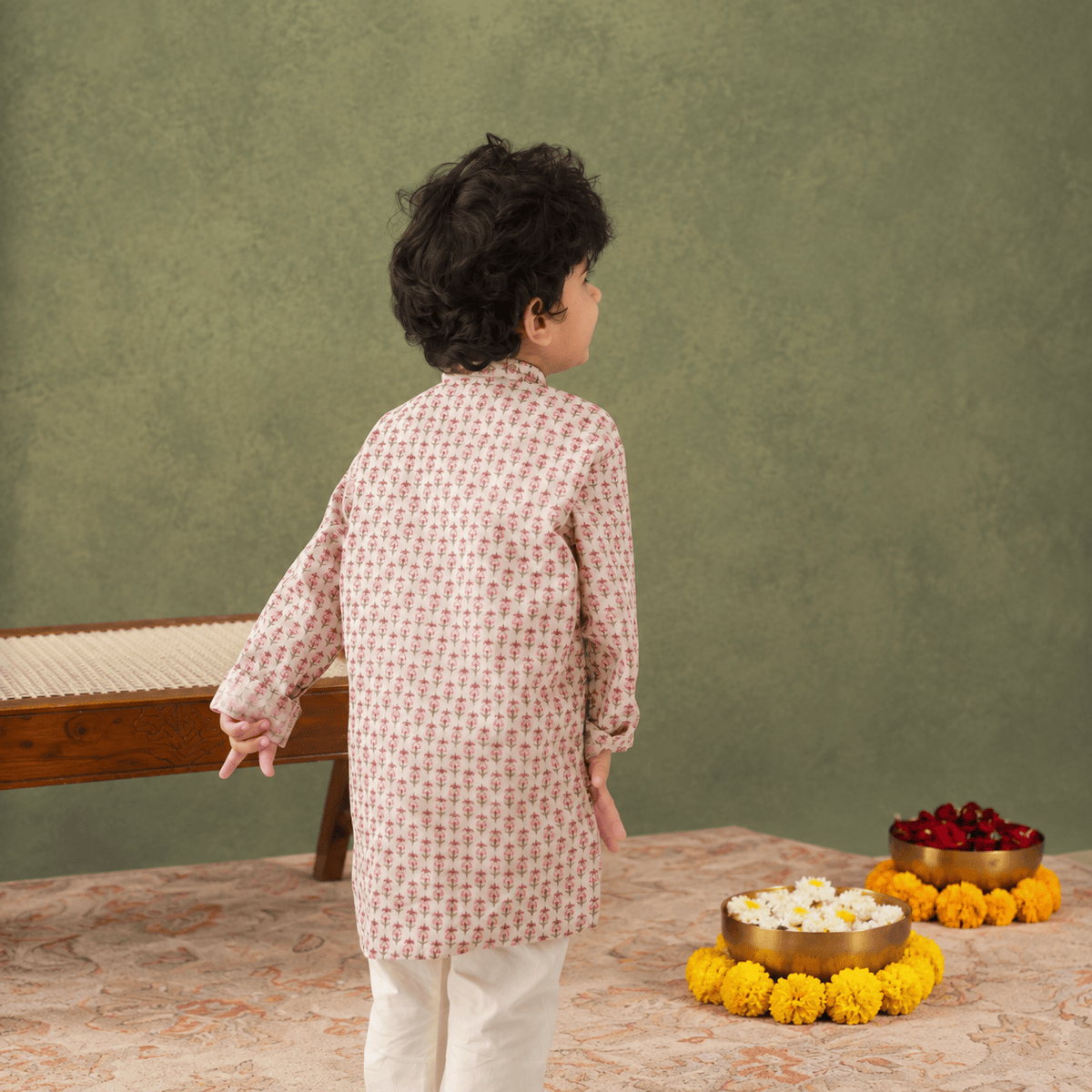 Zoey Ethnic Wear Shararti Shehzada Kurta Pajama Set for Kids- Limited Festive Edition