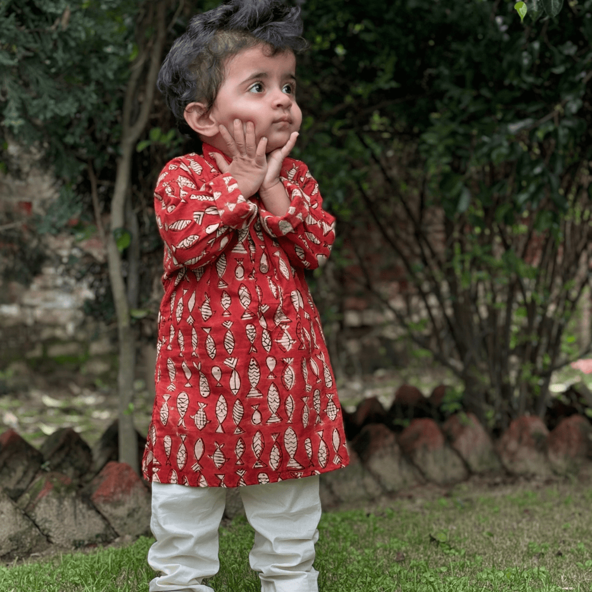 Zoey Ethnic Wear The Little Fisher's Festive Kurta Pajama Set