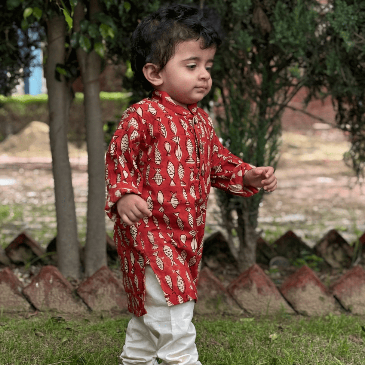 Zoey Ethnic Wear The Little Fisher's Festive Kurta Pajama Set