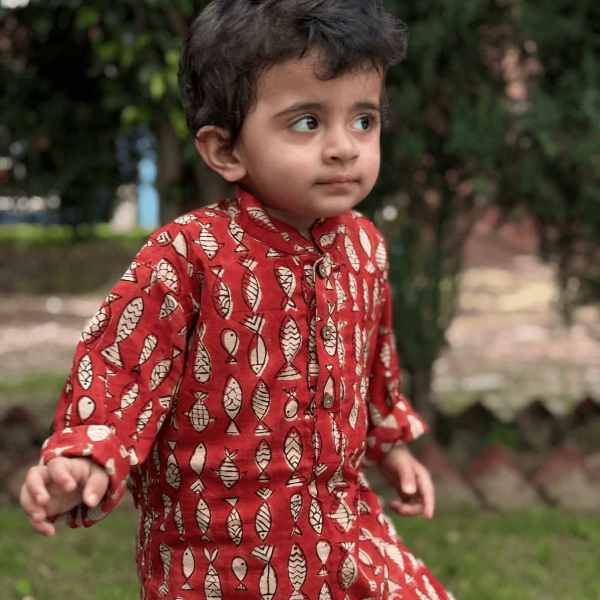 Zoey Ethnic Wear The Little Fisher's Festive Kurta Pajama Set