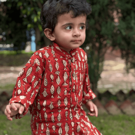 Zoey Ethnic Wear The Little Fisher's Festive Kurta Pajama Set