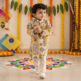 Zoey Ethnic Wear Vrindavan Kurta Pajama Set for Kids - Limited Festive Edition