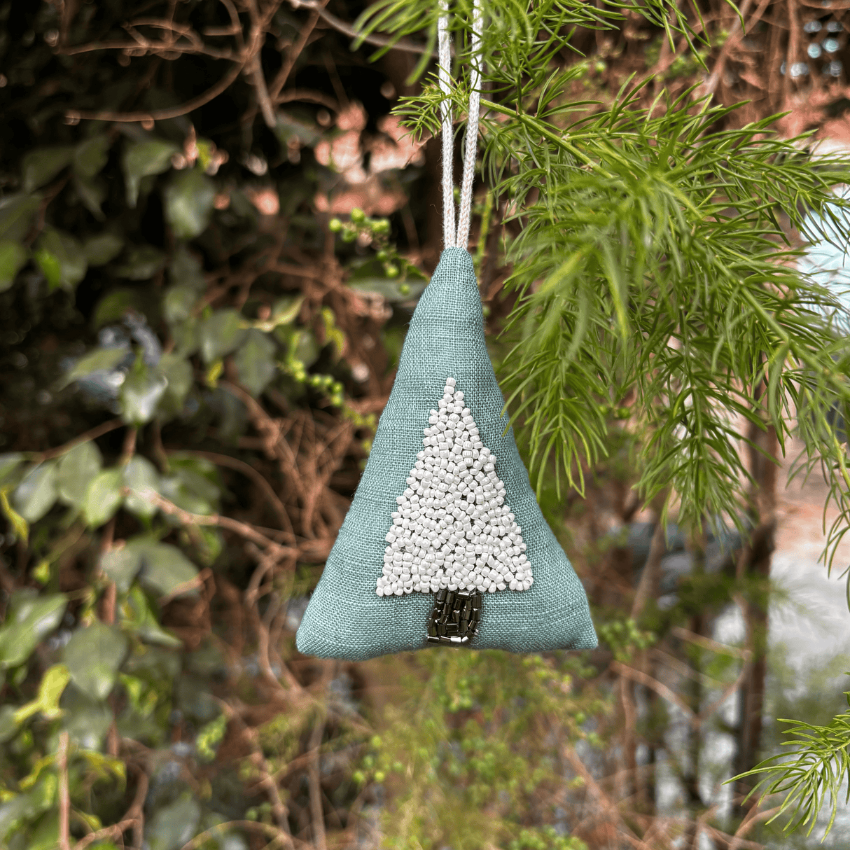 Zoey Handmade Beaded Christmas Ornaments – Set of 4